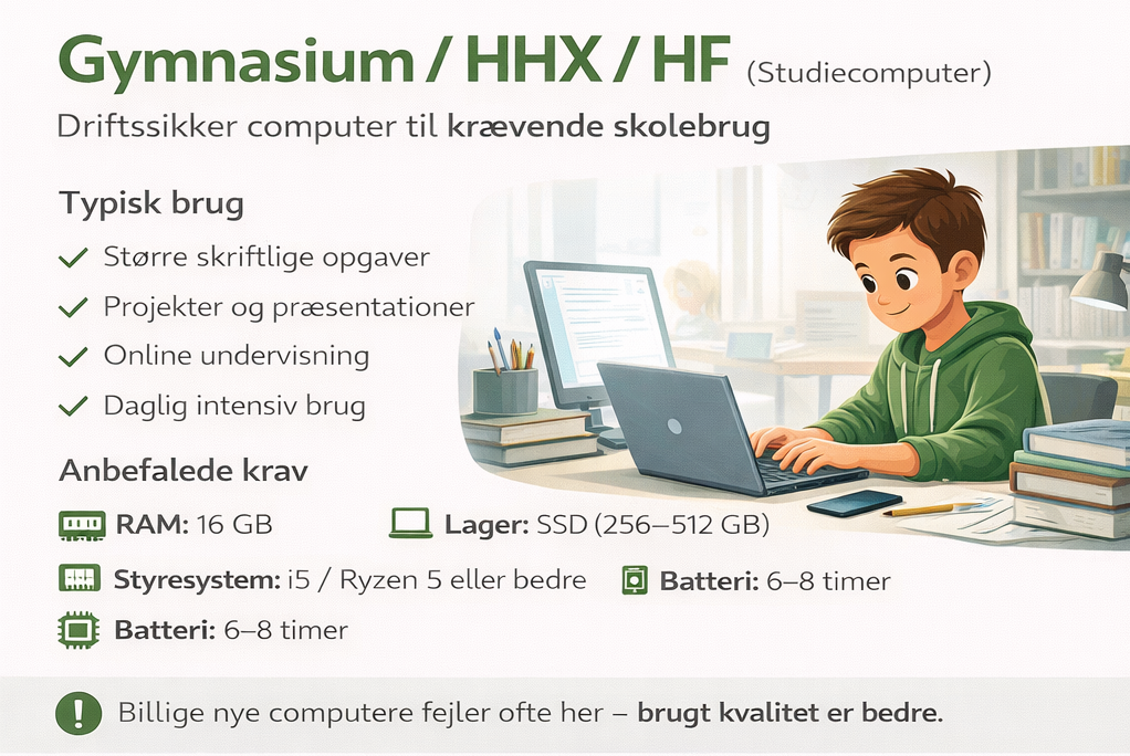 Studiecomputer – ungdomsuddannelser