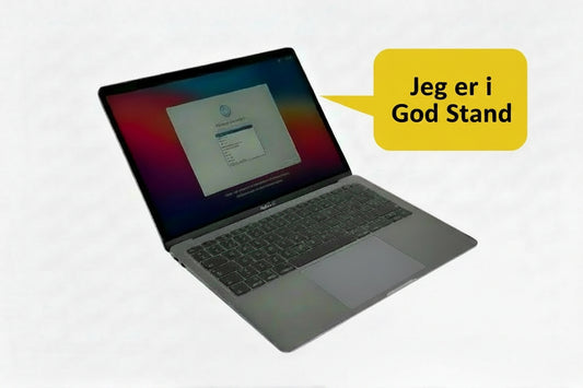 Skolecomputer - Apple MacBook Air (M1, 2020)Space Gray - 13.3", 1680X1050" - CPU: M1 8-Core - GPU: M1 7-Core - 256 SSD - 8 GB ram - Okay Stand