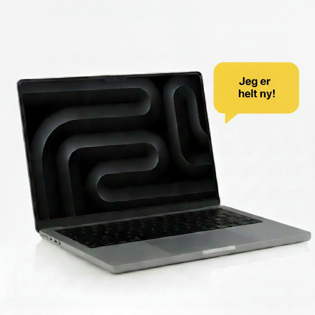 Skolecomputer - NY Apple MacBook Pro (Nov 2023) - 14.2"-3024x1964 - CPU: M3 8-Core - GPU: M3 10-Core - 512 SSD - 16 GB ram - Ny - i original indpakning